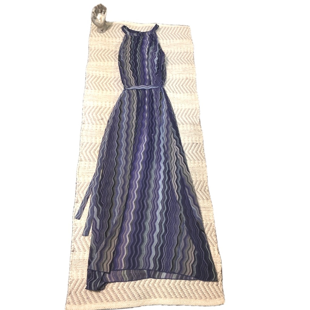 Size Small Maxi Purple Patterned Sleeveless Boho Dress